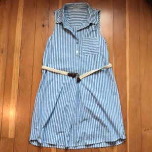 Blue and white striped summer dress, size S.